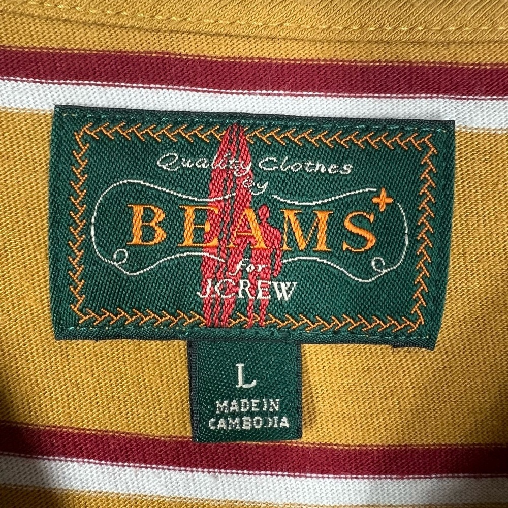 BEAMS Plus for J.Crew "Old Boy Surf Club" Crewneck Striped Short Sleeve Tee - Picture 8 of 9